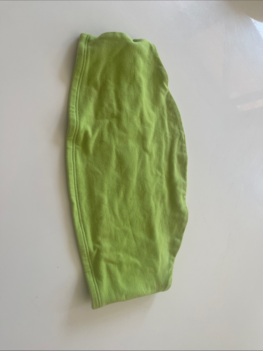 Women’s Lime Green Bandeau Top - Stretch Cotton